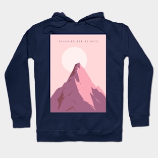 Reaching New Heights Mountaintop Illustration Hoodie